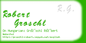 robert groschl business card
